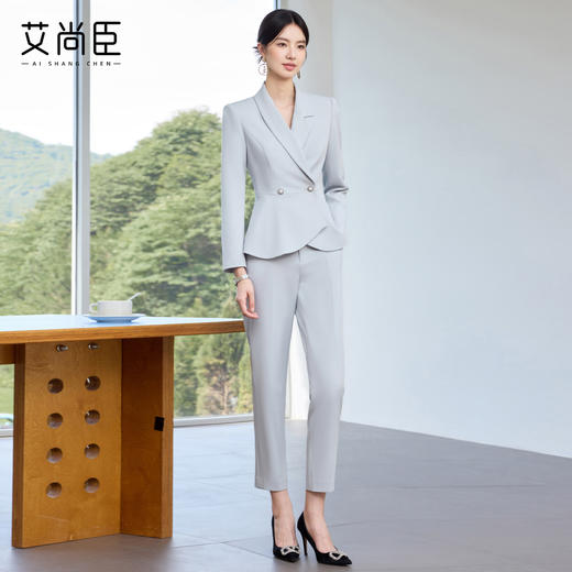 艾尚臣高级感高端西装套装气质时尚正装修身显瘦酒店售楼部职业装 商品图2