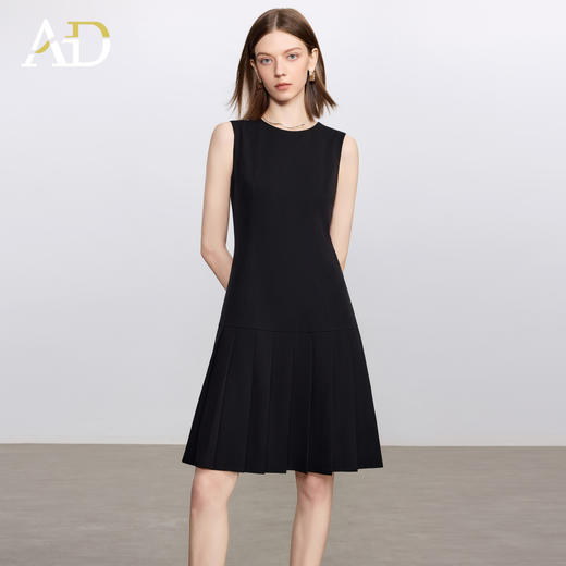 AD黑色名媛小香风西装外套女士职业装2025新款气质通勤百褶连衣裙 商品图3