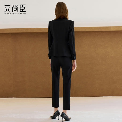 艾尚臣黑色西装套装女秋正式场合端庄套装轻职场通勤穿搭西服外套 商品图4