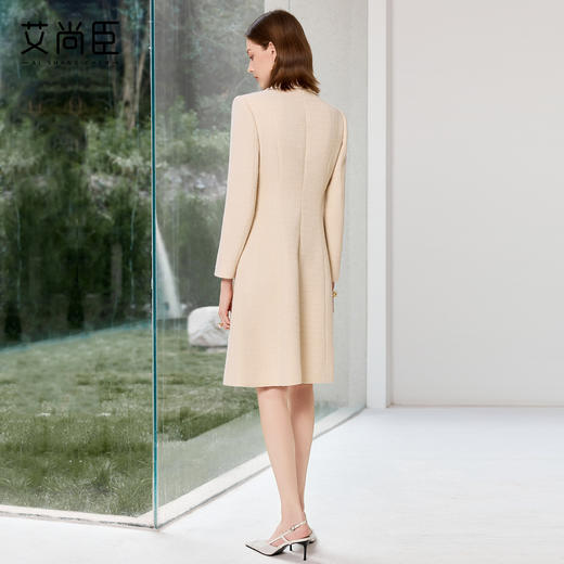 艾尚臣学院风西装连衣裙女秋冬高级感黄色职业装气质女神范套装裙 商品图4