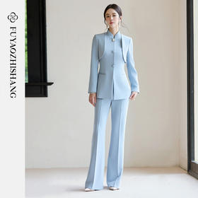 FUYAO扶摇 新中式西装套装女秋冬季老钱风女装高级感改良西服上衣