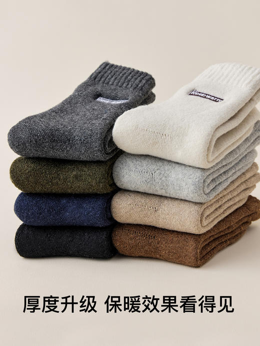 原价49.9 限时折扣29.9元【体慕】羊毛袜子男款秋冬中筒袜加绒加厚保暖毛圈袜防臭抗寒男士长袜冬天 商品图3