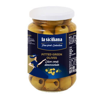 lasicilia辣西西 西班牙进口腌渍去核青橄榄370g 意面披萨沙拉菜西餐橄榄果 /粮油调味 /调味品 /榨菜/酱腌菜 商品图5