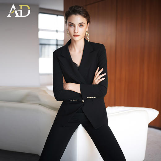 AD独特漂亮西装外套气质名媛高级感长袖2025新款职业装高腰喇叭裤 商品图1