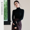 FUYAO扶摇 纯羊绒衫气质黑色上衣女秋冬百搭高级感针织衫修身显瘦 商品缩略图2
