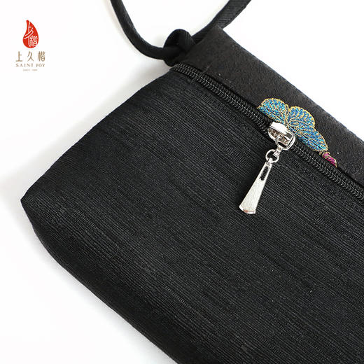 SAINTJOY/上久楷宋锦斜背包 晴春蝶戏图 彩黑金 XB3B095208001 商品图3
