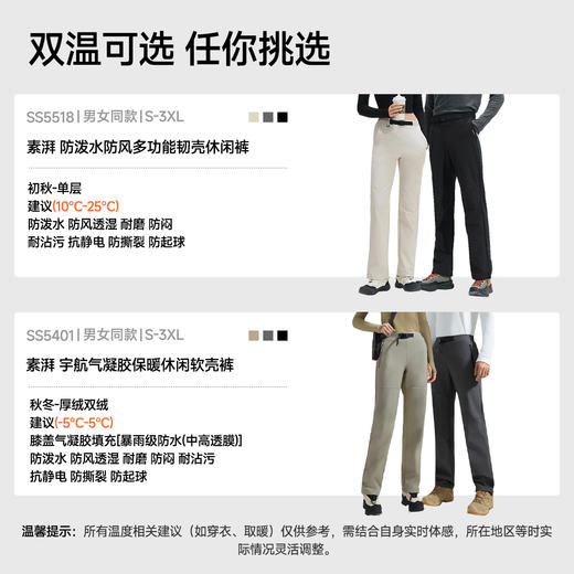 【25秋冬季新款 全面升级】素湃多功能韧壳裤SS5518&5401  防剐蹭 防勾丝 不易变形 商品图10
