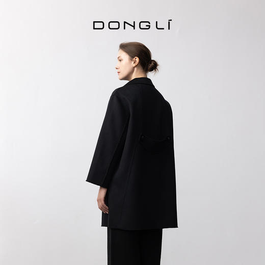 东黎 •  你本珍贵 山羊绒女士秋季西装领拼接流苏中长大衣 5137 商品图5