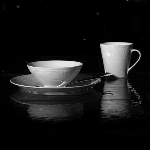 【6F】多样屋HICYAN汉青国瓷描金杯国瓷白月光马克杯 精致纯白立体浮雕 立体浮雕 商品图1