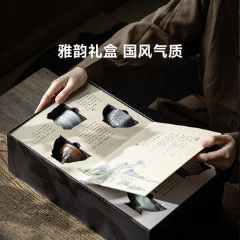 平仄故宫文创茶具整套茶具套装乔迁礼物送爸爸长辈领导唐宋雅集礼盒 /厨具 /茶具 /整套茶具 商品图1