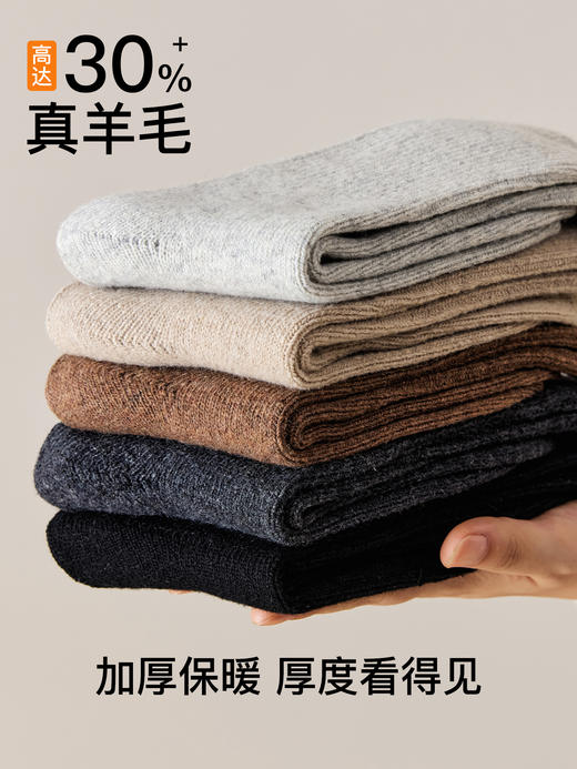 原价49.9 限时折扣29.9元【体慕】羊毛秋冬加厚保暖中筒袜袜子女款美拉德冬天堆堆袜女士睡眠月子袜 商品图3