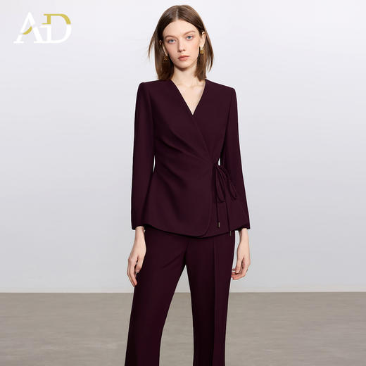 AD高端羊毛职业西装套装女2025新款绑带西服外套高级感ol职业装秋 商品图2