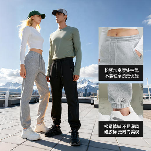 【外层纯棉挺括 内层绒面锁温】素湃气凝胶抗寒卫裤A3508  气凝胶局部强化保暖 守护易寒部位 商品图3