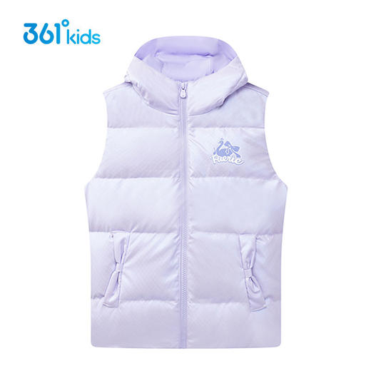 361°女童羽绒马甲连帽新品2025冬季防风运动马夹K62544102-2 商品图0