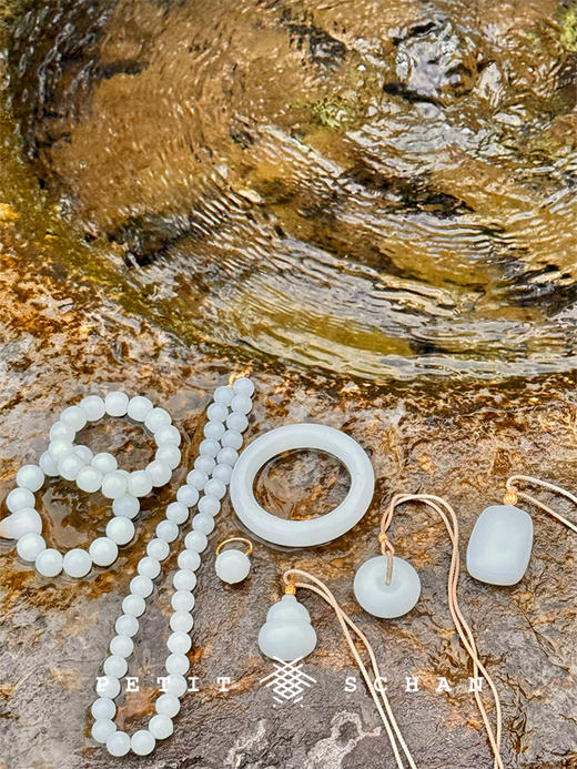 PETIT SCHAN小闪 JEW#028 Little Milk Soap 小奶皂 顶俄巴莎一级白和田玉无事牌 商品图3