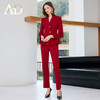 AD红色职业套装女2025新款秋冬高级感气质珠宝店酒店经理前台正装 商品缩略图2