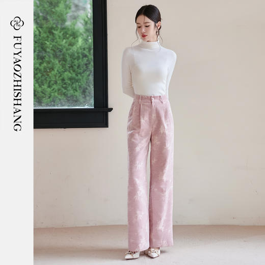 FUYAO扶摇 纯羊毛针织衫女2025冬长袖高领气质高级感通勤百搭上衣 商品图2
