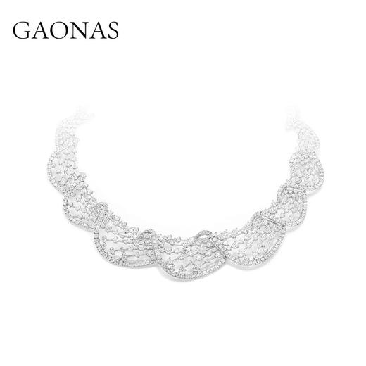 GAONAS  波澜设计白色贵气臻奢白项圈11587XW 商品图1