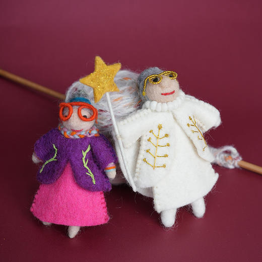 北京仓｜Felt So Good-Groovy Grannies-时髦霓虹奶奶 埃塞尔 羊毛毡 挂件［英国设计师］ 商品图8