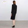 AD简单大方连衣裙女高端天丝羊毛长袖西装裙子2025新款黑色职业装 商品缩略图4