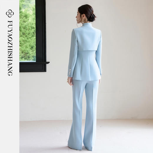 FUYAO扶摇 假两件西装外套女新中式国风改良西服套装高级感正装秋 商品图4