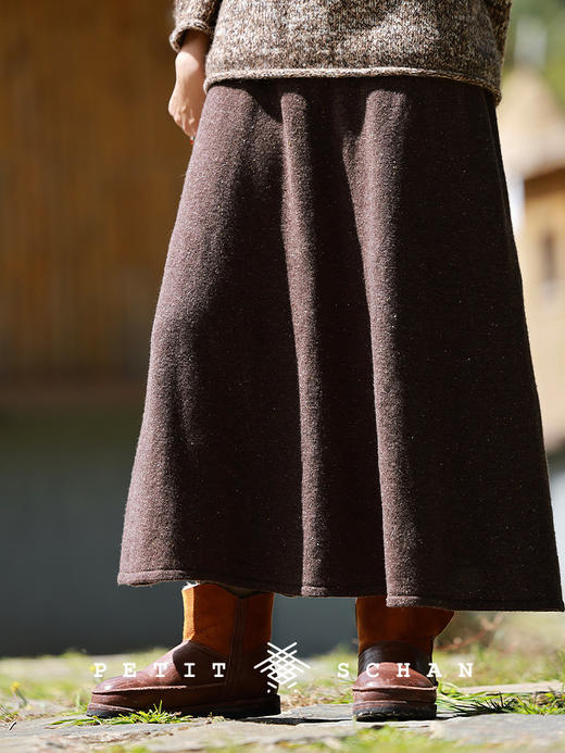 PETIT SCHAN小闪 CLO#924 Peacefully 安然 绵羊毛松紧腰彩点纱半裙 商品图0