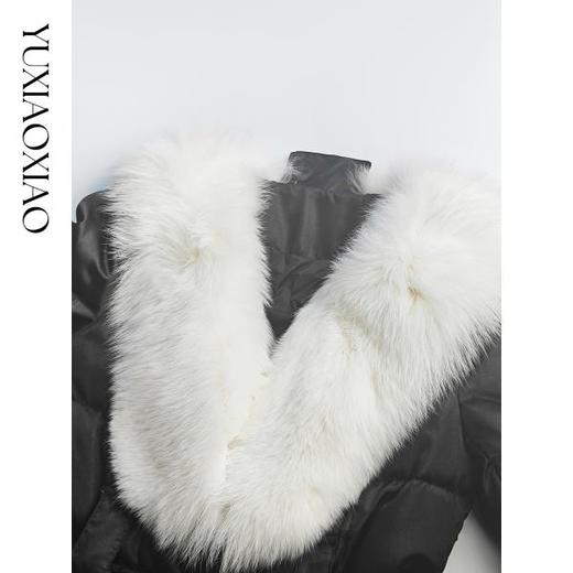 余潇潇【雪国明珠】时尚白鹅绒拼狐狸毛女士长款羽绒服&短款羽绒服 商品图2