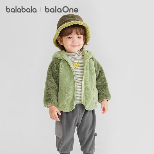 巴拉巴拉balaOne儿童外套男童女童装新款2025秋冬珊瑚绒保暖加厚 商品图0