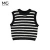 女装圆领粗针条纹韩系毛衣背心-27B5241012 商品缩略图0