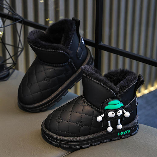 小黄鸭冬季新款雪地靴防水防滑保暖棉鞋加绒加厚休闲潮流棉靴子26-37（尺码偏小拍的一码） 商品图8