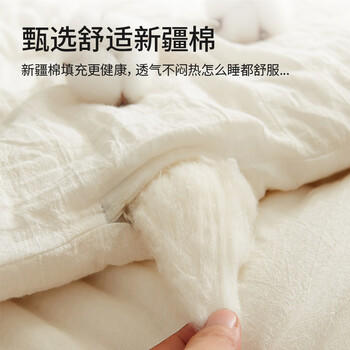 无印良品 A类100%新疆纯棉花被子 春秋被芯冬季棉被 厚6斤200*230cm /床上用品 /被子 /棉花被 商品图1