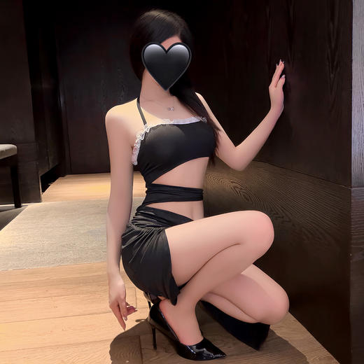 霏慕 暗夜风情分节露腰连衣裙ZY136 新款辣妹纯欲收腰紧身包臀短裙子情趣内衣性感诱惑 商品图4