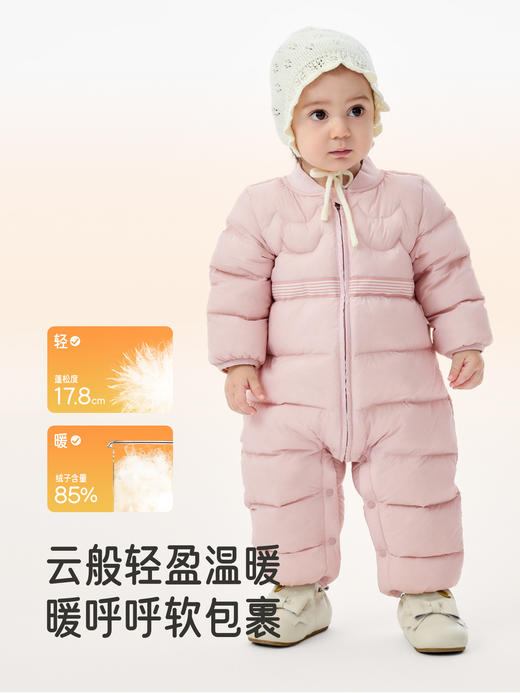 英氏儿童羽绒连体衣秋冬保暖女童衣服抗菌羽绒衣服YRHAJ4R028A 商品图4