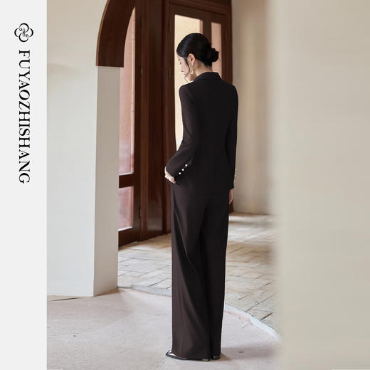 FUYAO扶摇 2025冬新款盘扣西装外套女气质通勤修身国风西服正装秋 商品图4