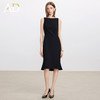 AD圆领醋酸连衣裙女夏季洋气显瘦通勤气质时尚无袖职业装中长款裙 商品缩略图2