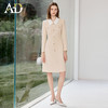 AD气质翻领粗花呢连衣裙女2025秋冬新款老钱风拼接长袖小香A字裙 商品缩略图3