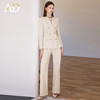 AD米白色正装女套装女2025秋冬新款显白显瘦职业装西服外套阔腿裤 商品缩略图0
