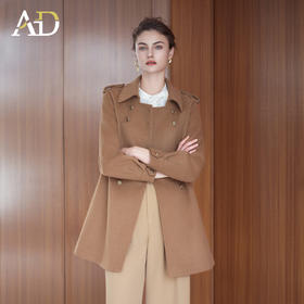 AD秋冬高级感气质小香风大衣女2025新款羊毛呢子短外套收腰通勤风