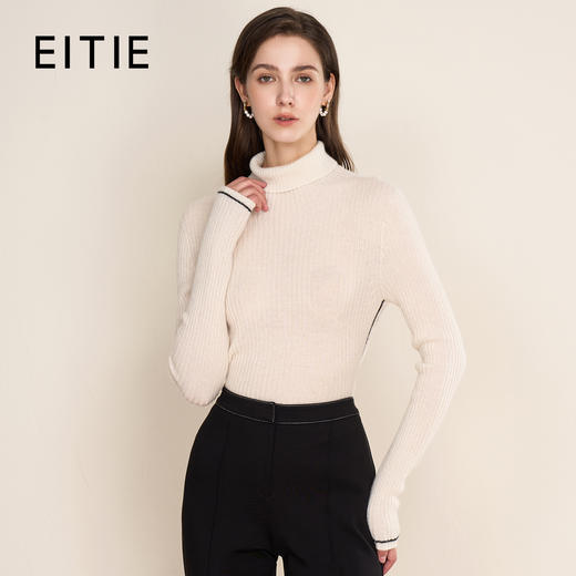 EITIE爱特爱冬季新款舒适保暖高领100%山羊绒针织衫8001711 商品图0