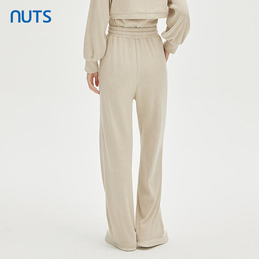 NUTS商场同款春秋款简约休闲松紧腰系带直筒百搭长裤女332071095 商品图4