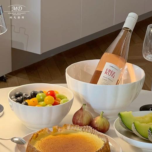 【6F】玛戈隆特海棠本色骨瓷散件送礼新婚结婚碗碟套装家用菜盘勺高级感28头 商品图1