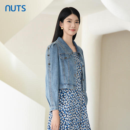 NUTS商场同款春秋季设计感时尚休闲气质A字长袖连衣裙女332103342 商品图3