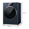 松下 洗衣机 XQG100-E186 10KG  滚筒 变频 一级能效 前开式 下排水 天幕蓝 商品缩略图4