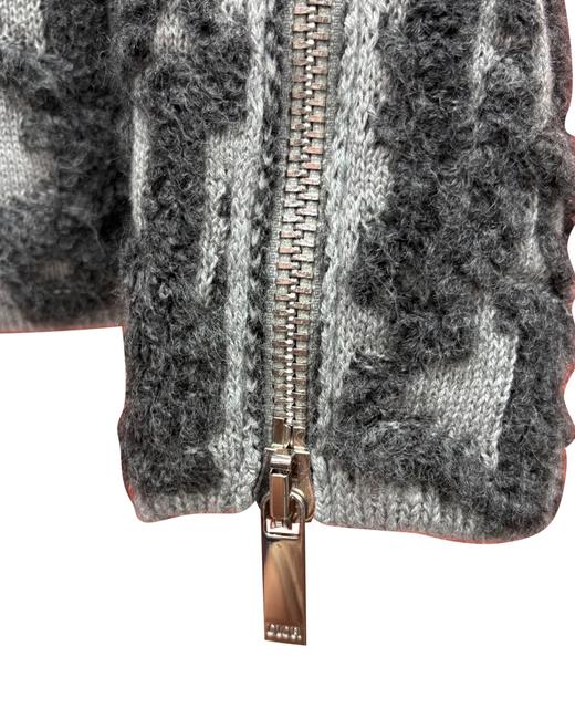 中性款Oblique 提花拉链针织毛衣D00 商品图2