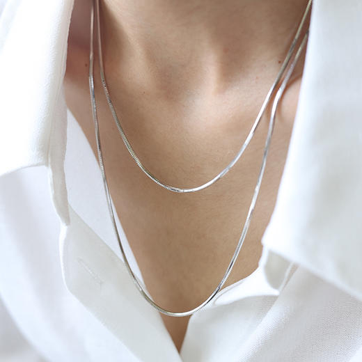 【王天辰&侯佩岑&沈梦辰&刘孜&刘忻&刘恋&王悦伊同款】Garden of Eden 伊甸园系列 | 银色藤蔓蛇骨长链 商品图1