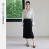 FUYAO扶摇 桑蚕丝白色衬衫套裙女2025秋季小众褶皱上衣轻奢两件套 商品缩略图3
