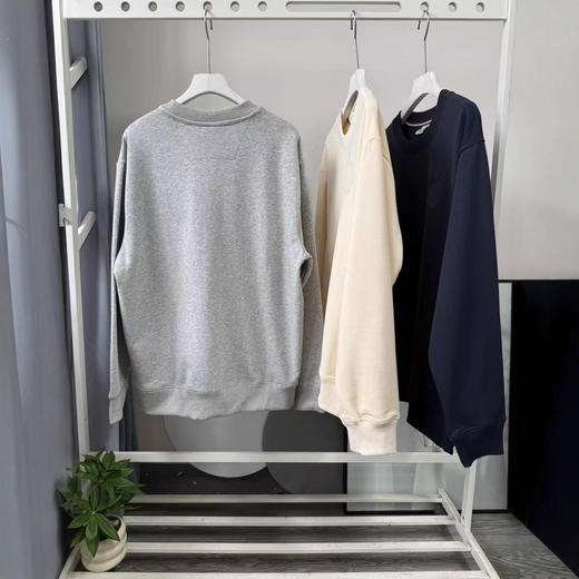 简约百搭2025春秋新款时尚宽松休闲刺绣圆领套头毛圈卫衣上衣男款！ 商品图4