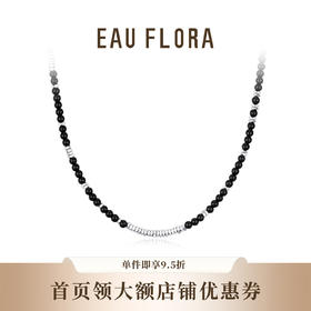 【烟雨江南】黑玛瑙&白松石项链