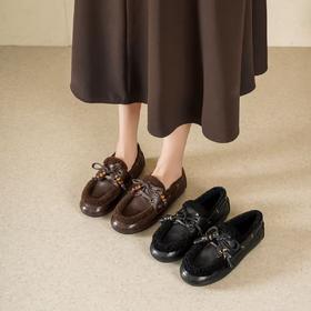 【云粉节】BF楼westory冬季新品加绒平底毛毛鞋