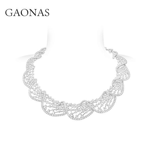 GAONAS  波澜设计白色贵气臻奢白项圈11587XW 商品图0